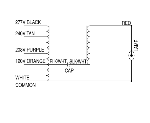 fluorescent ballast wiring